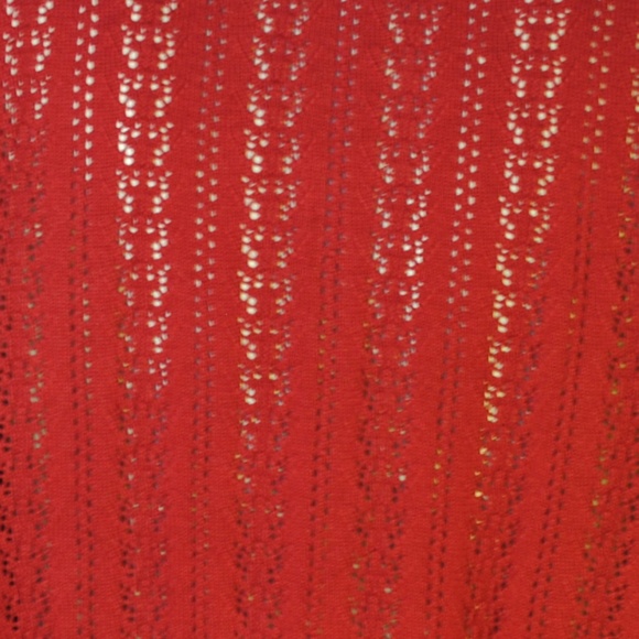 Old Fashioned Red Knit Cardigan Sweater 30s 40s - Picture 3 of 4